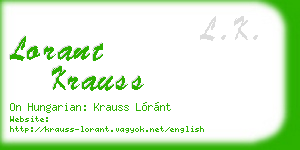 lorant krauss business card